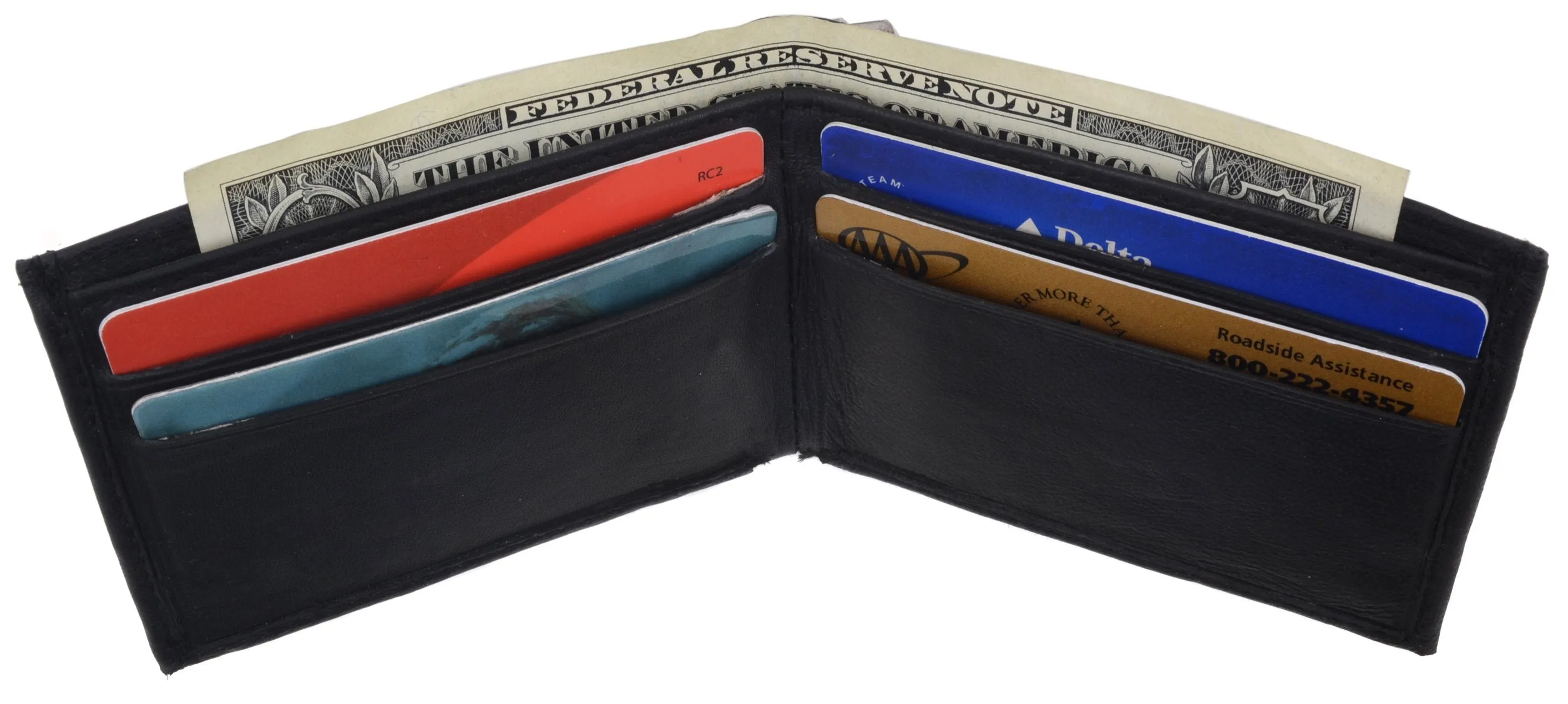 AFONiE Men's Genuine Leather Bi-fold Wallet