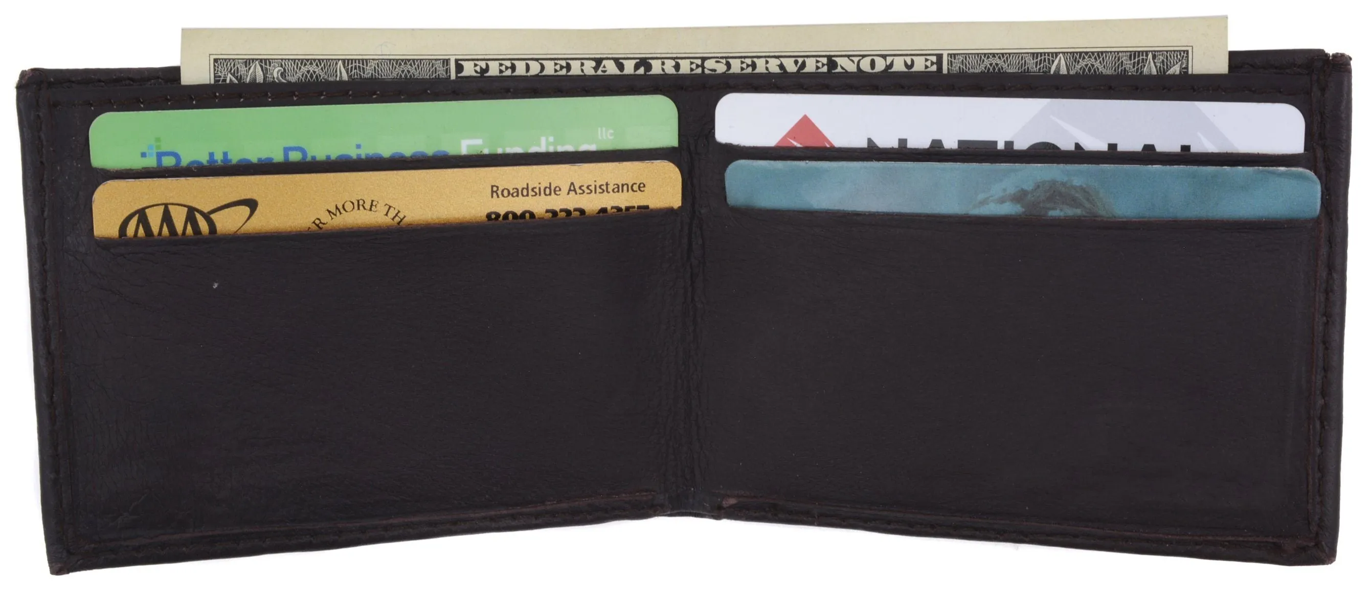 AFONiE Men's Genuine Leather Bi-fold Wallet