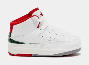 Air Jordan 2 Retro Italy Infant Toddler Lifestyle Shoes (White/Red) Free Shipping