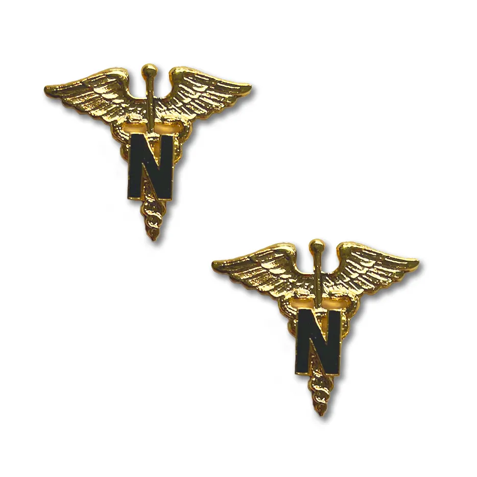 Army Officer Branch Insignia Lapel Pin Set - Nursing Corps