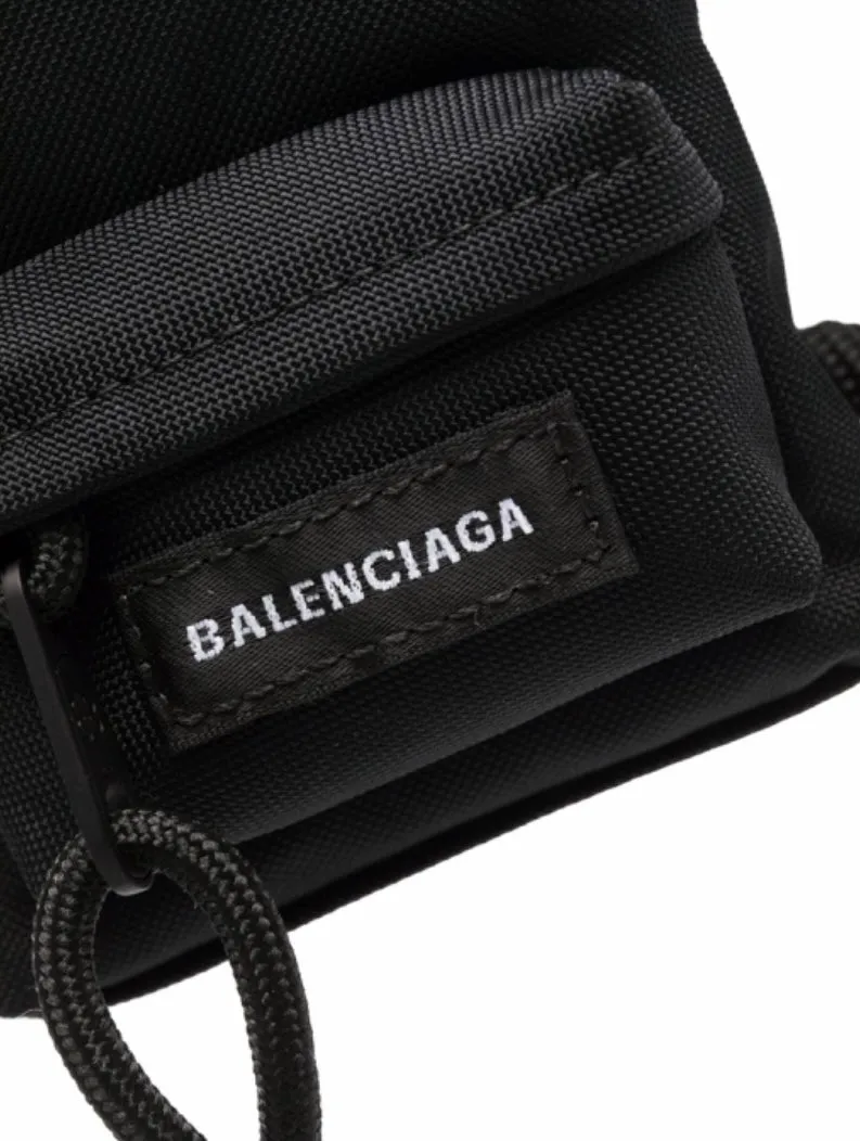 Balenciaga Micro Backpack Keychain In Black