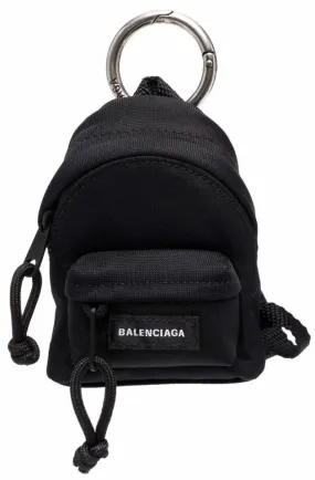 Balenciaga Micro Backpack Keychain In Black