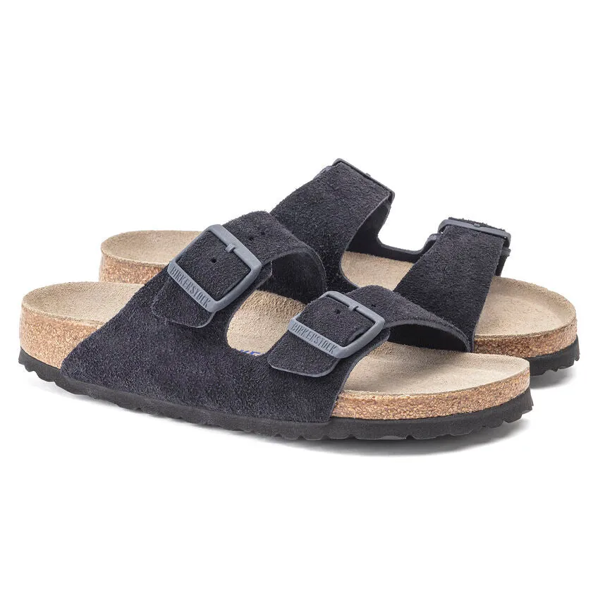 Birkenstock Women's Arizona Soft Footbed Suede Leather (Midnight Blue - Regular Fit