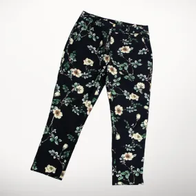 Black Tape Floral Pants