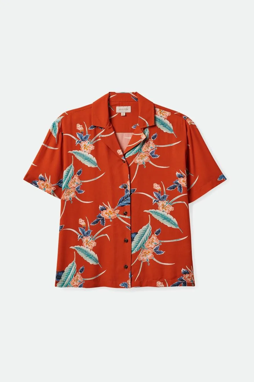 Bunker Paradise S/S Woven Shirt - Burnt Red