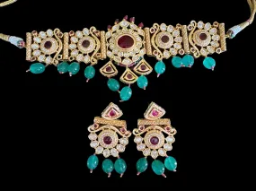 C239 Dania kundan choker set ( READY TO SHIP  )