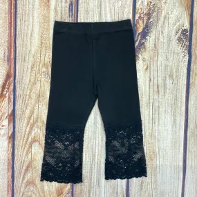 CLEARANCE ML Kids Black Lace Capri Leggings