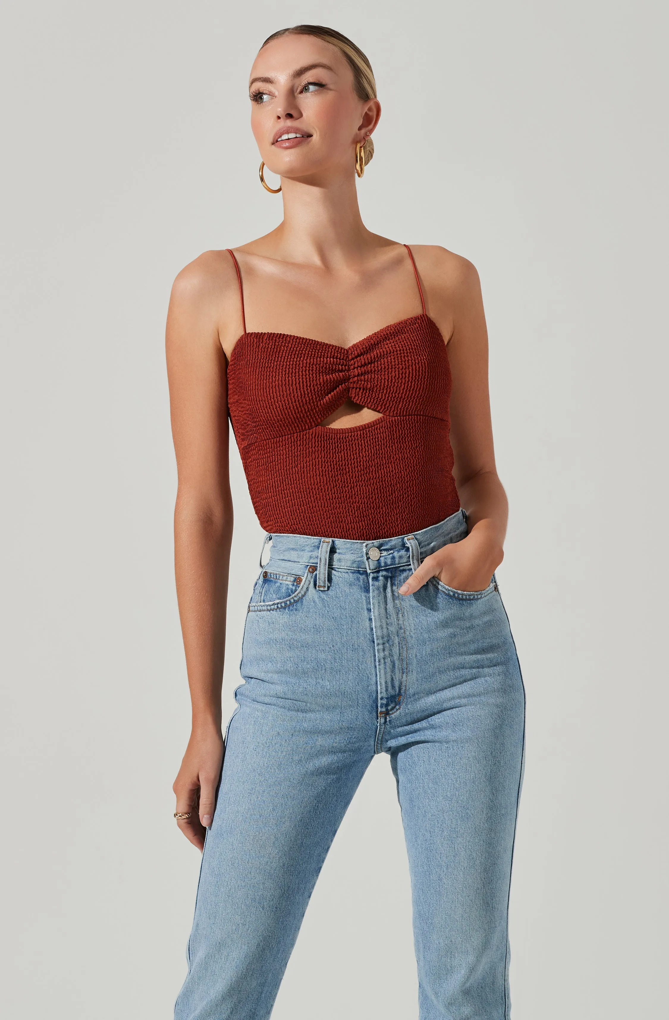 Cut Out Sweetheart Bodysuit