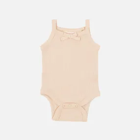 Dainty Waffle Singlet - Oatmeal