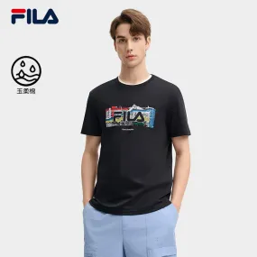 FILA CORE LIFESTYLE HERITAGE Men Short Sleeve T-shirt (Black / White)