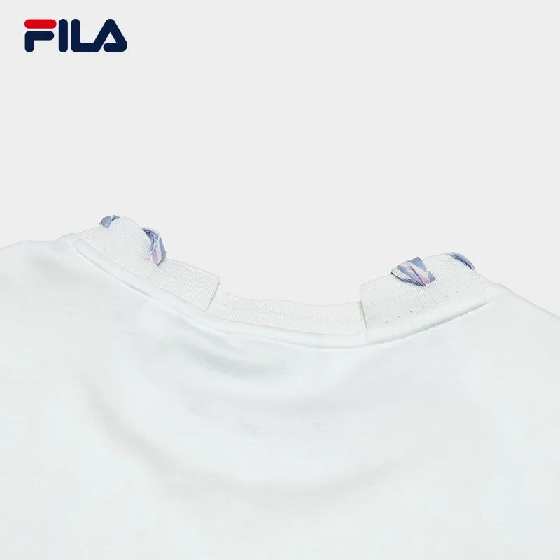 FILA CORE WHITE LINE EMERALD Women Short Sleeve T-shirt in White