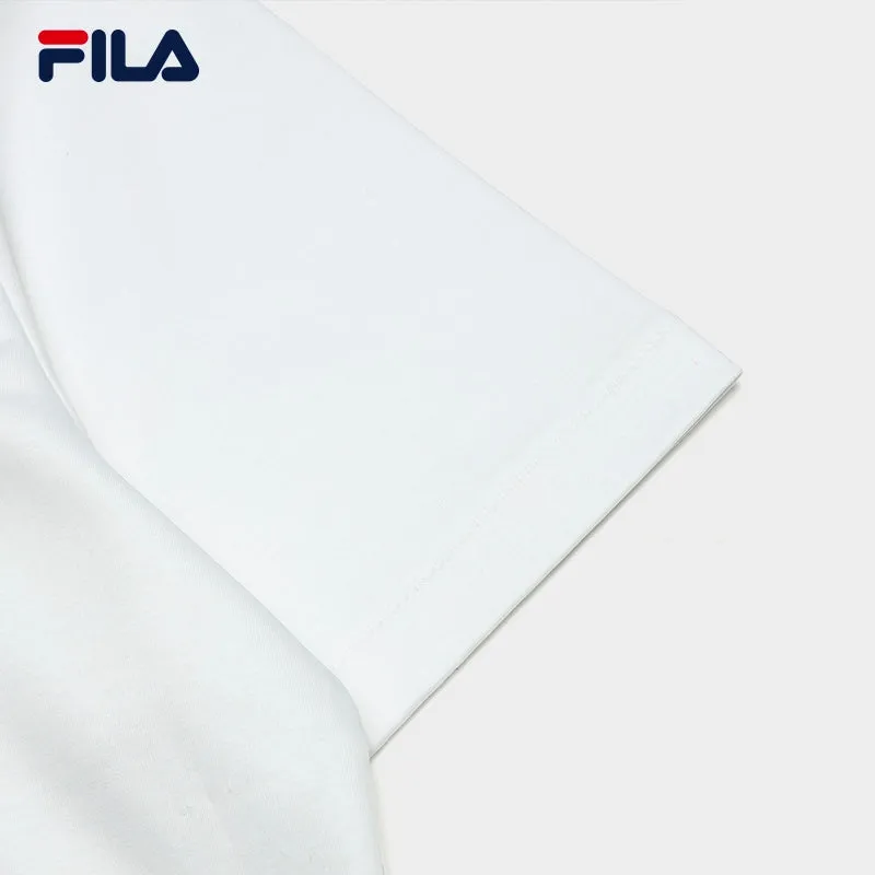 FILA CORE WHITE LINE EMERALD Women Short Sleeve T-shirt in White