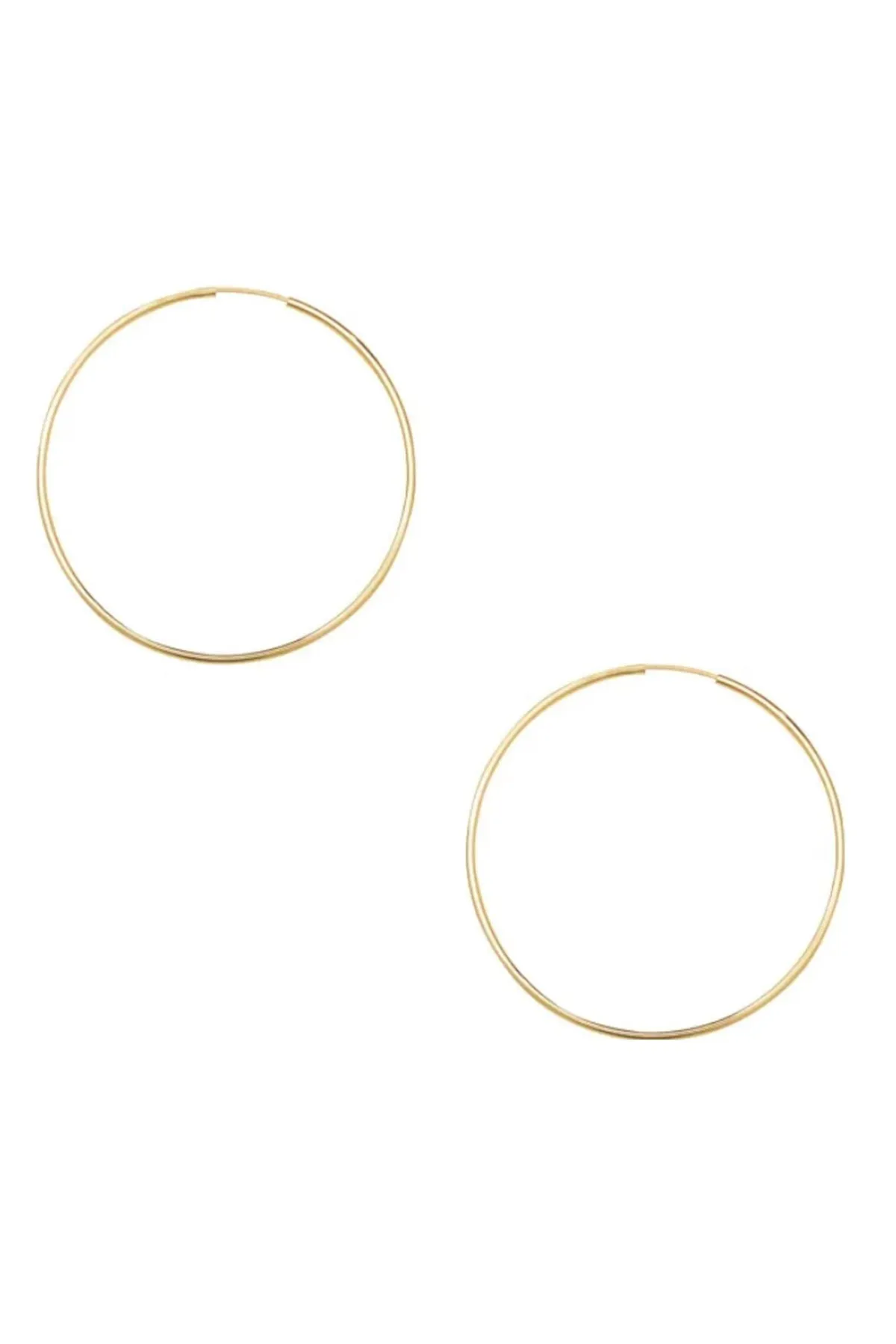 Gold Dipped Endless Hoop Earrings