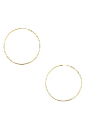 Gold Dipped Endless Hoop Earrings