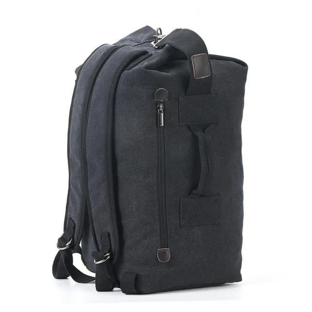 Large Capacity Canvas Travel Hiking Backpack