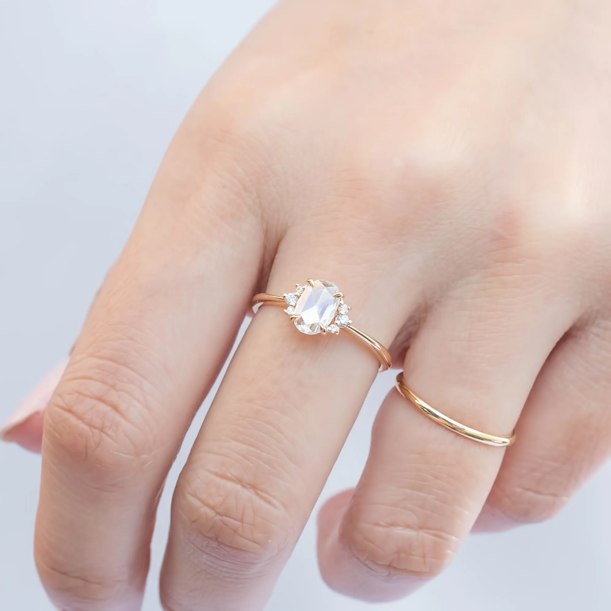 Lena Oval Rose Cut Diamond Ring