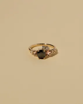 Luna Ring - Black & Champagne Diamond