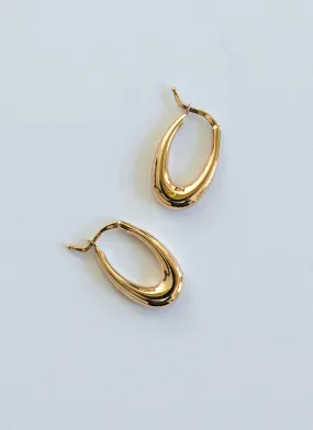 Marie oval earrings 14k gold