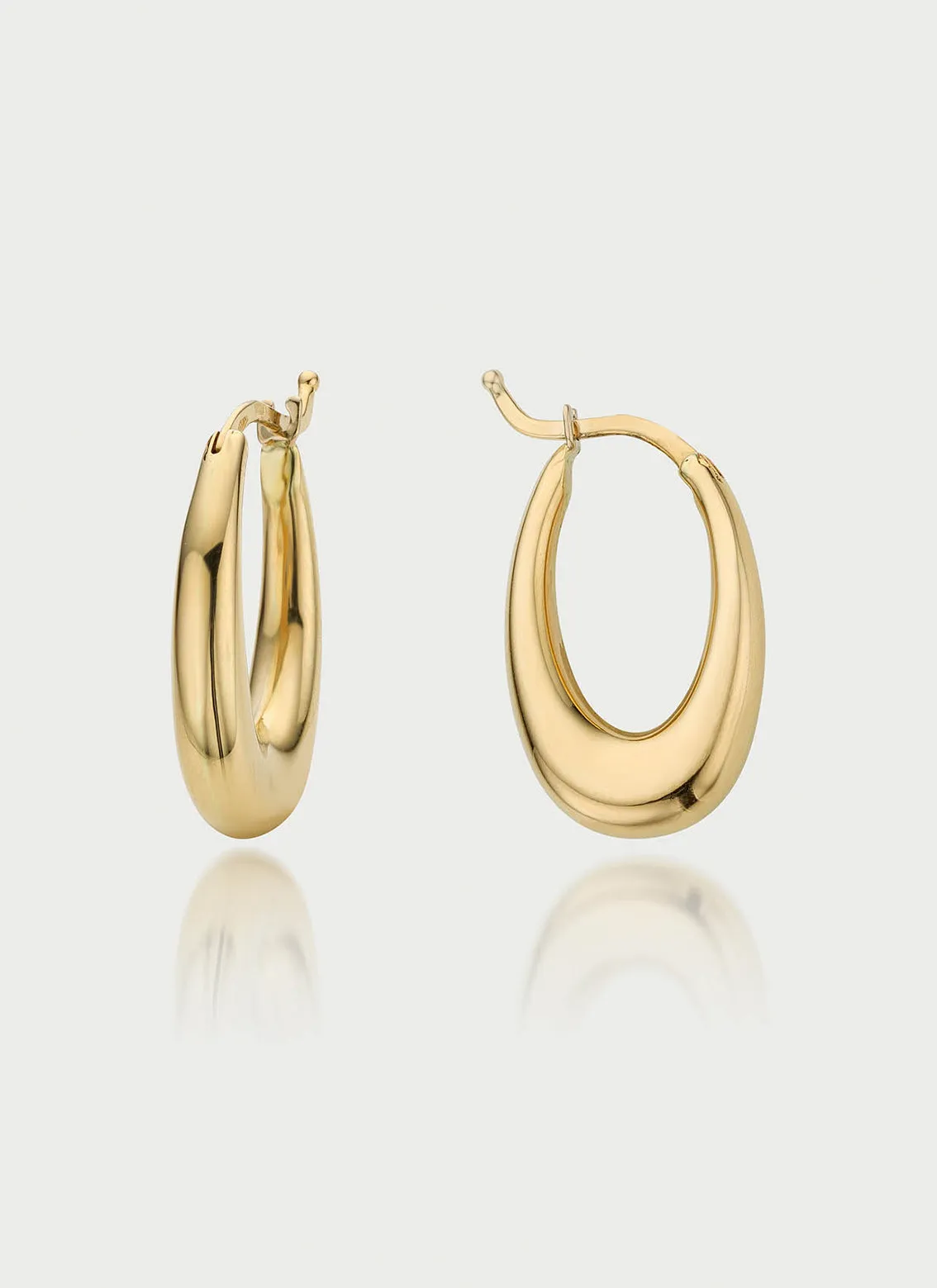 Marie oval earrings 14k gold