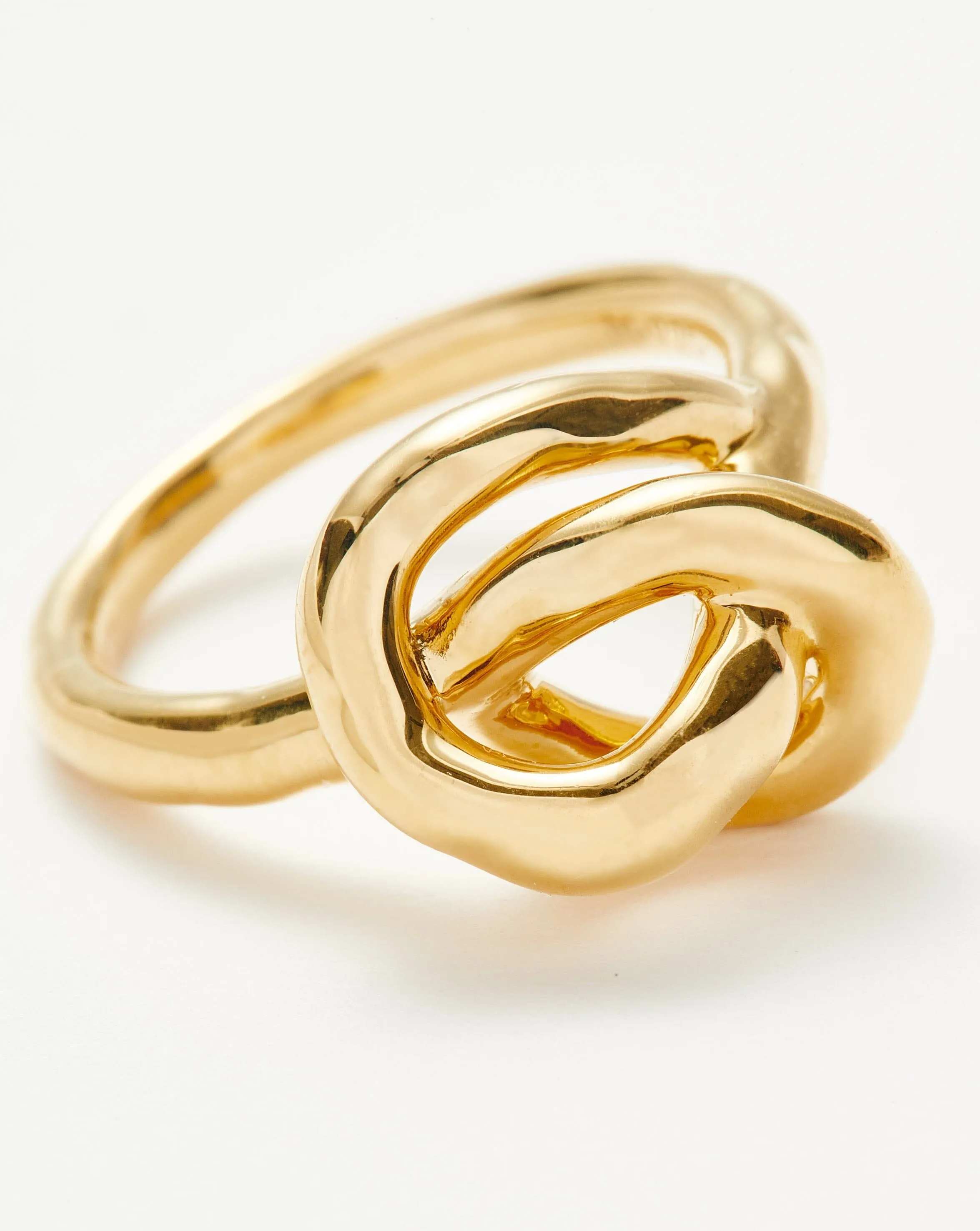 Molten Knot Stacking Ring | 18ct Gold Plated Vermeil