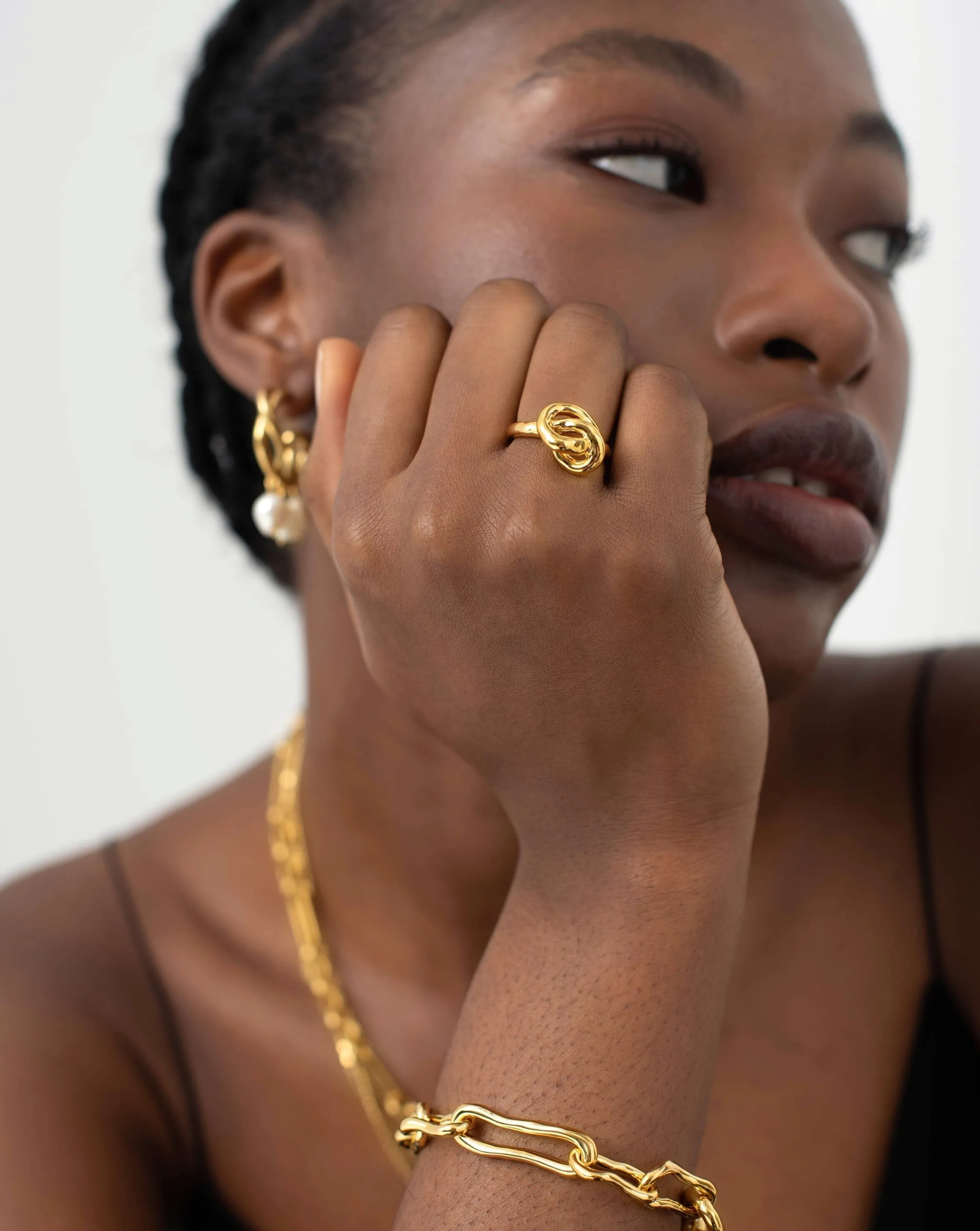 Molten Knot Stacking Ring | 18ct Gold Plated Vermeil