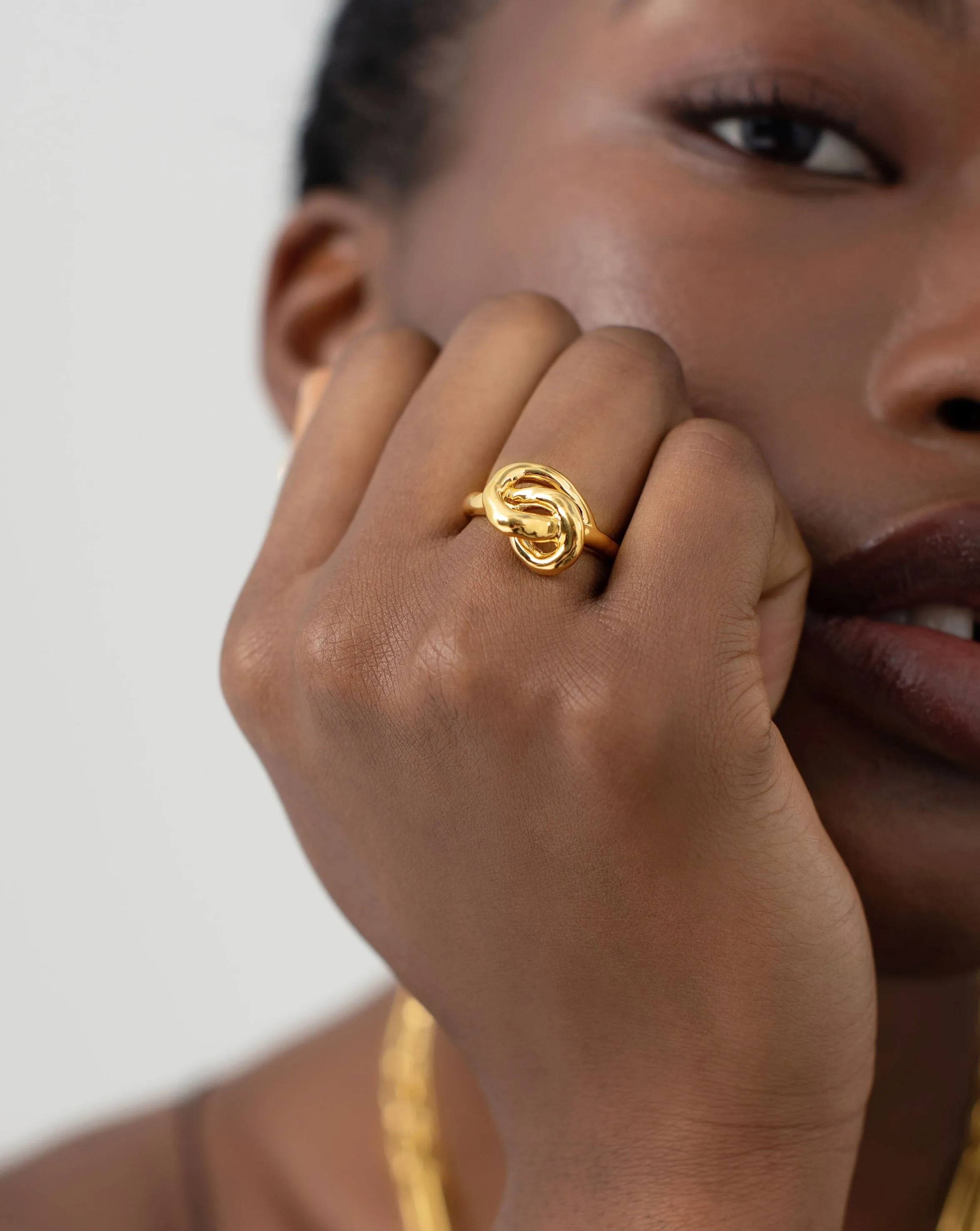 Molten Knot Stacking Ring | 18ct Gold Plated Vermeil