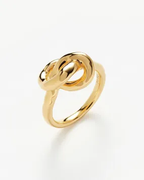 Molten Knot Stacking Ring | 18ct Gold Plated Vermeil