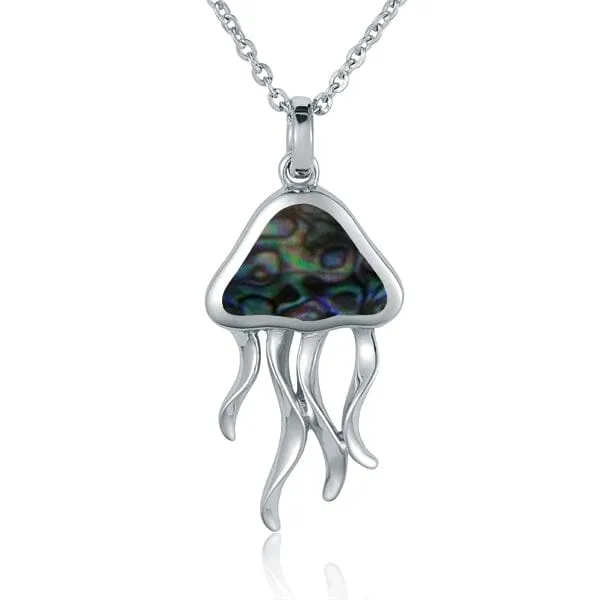 Mother of Pearl Moon Jellyfish Pendant