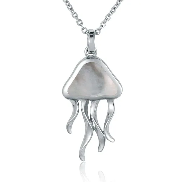 Mother of Pearl Moon Jellyfish Pendant