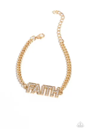 Paparazzi Faithful Finish Gold Bracelet