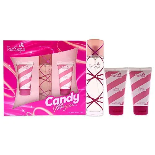 Pink Sugar 3 Piece Gift Set Eau de Toilette 3.4 oz   Glossy shower gel 1.7 oz   Creamy body lotion 1.7 oz