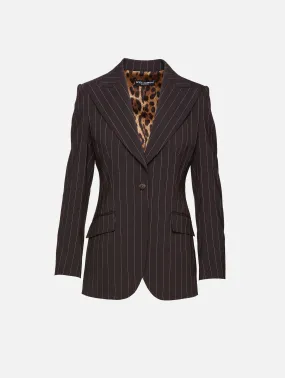 Pinstripe Single Breasted Blazer