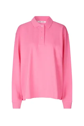 Samse Samse Odetta Polo Long Sleeve T-Shirt - Sachet Pink