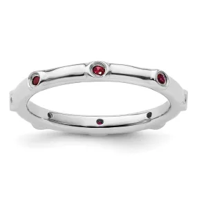 Stackable Expressions Created Ruby Ring in Sterling Silver