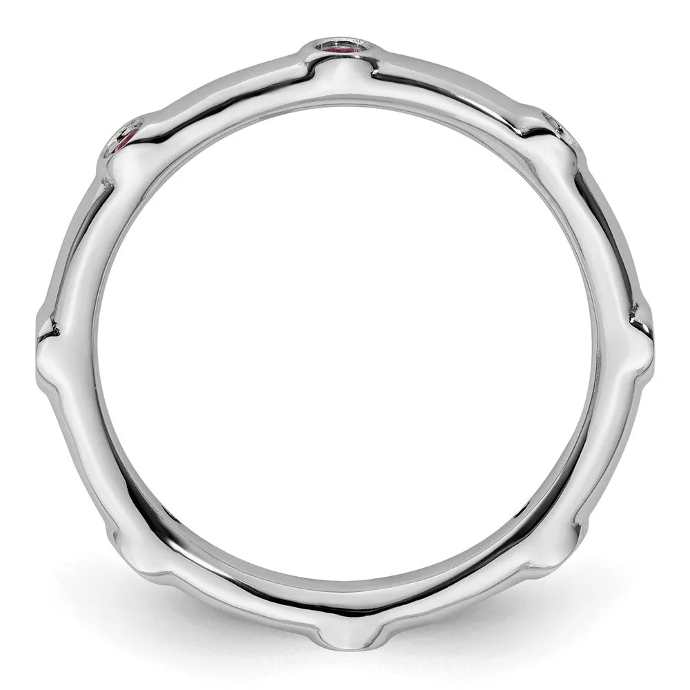 Stackable Expressions Created Ruby Ring in Sterling Silver