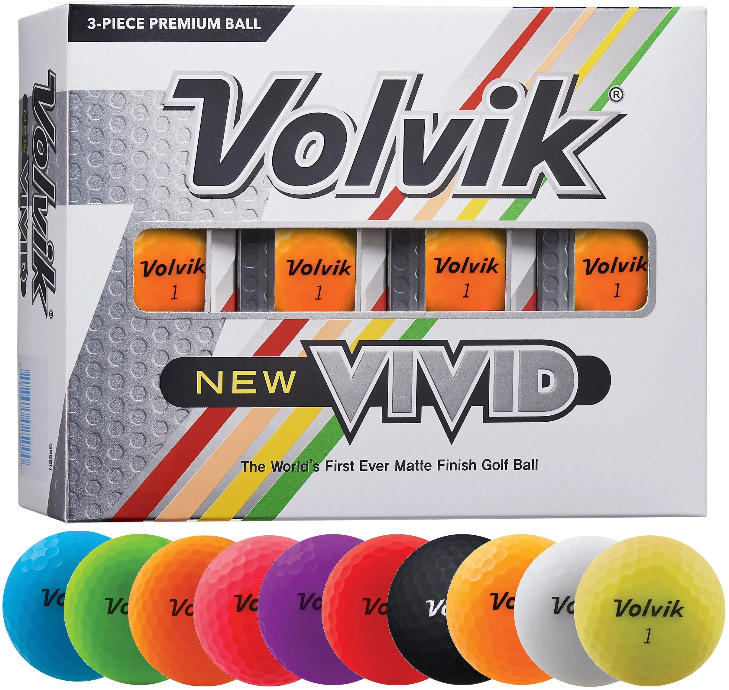 Volvik Vivid Matte Finish Golf Balls - Dozen