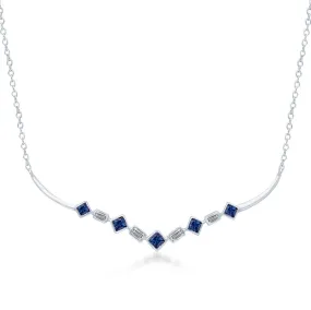 White Gold Sapphire & Diamond Legendary Necklace