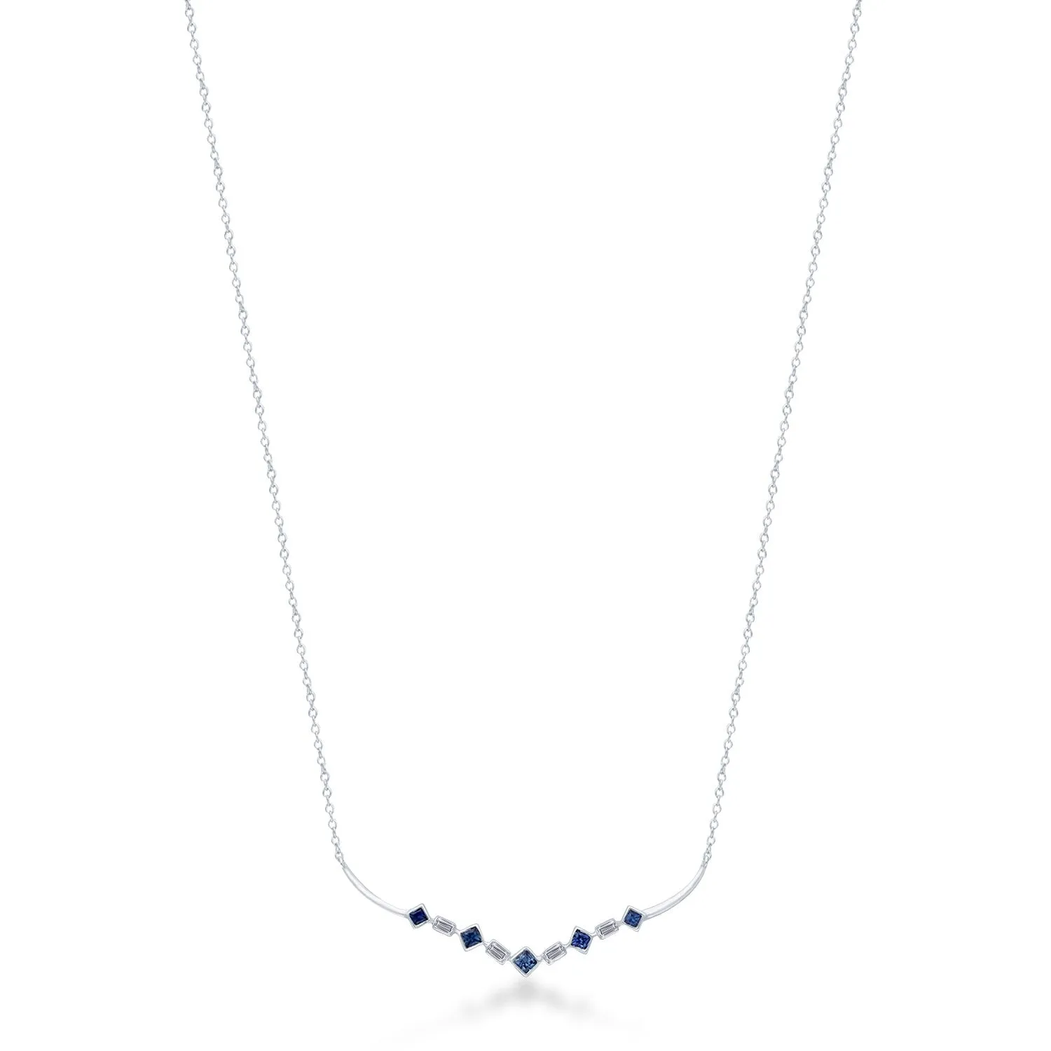 White Gold Sapphire & Diamond Legendary Necklace