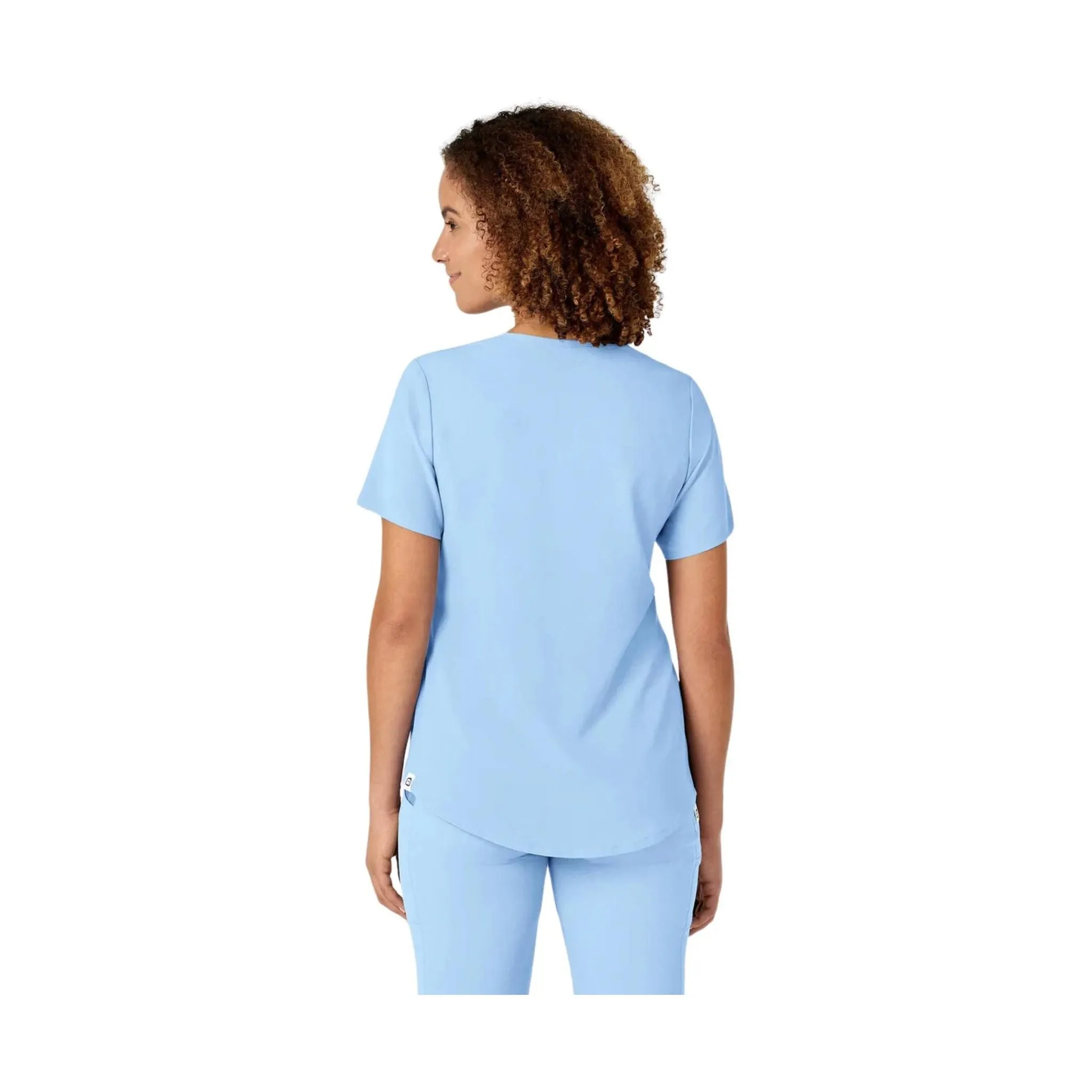 WonderWink Women's Renew V Neck Scrub Top - Powder Blue